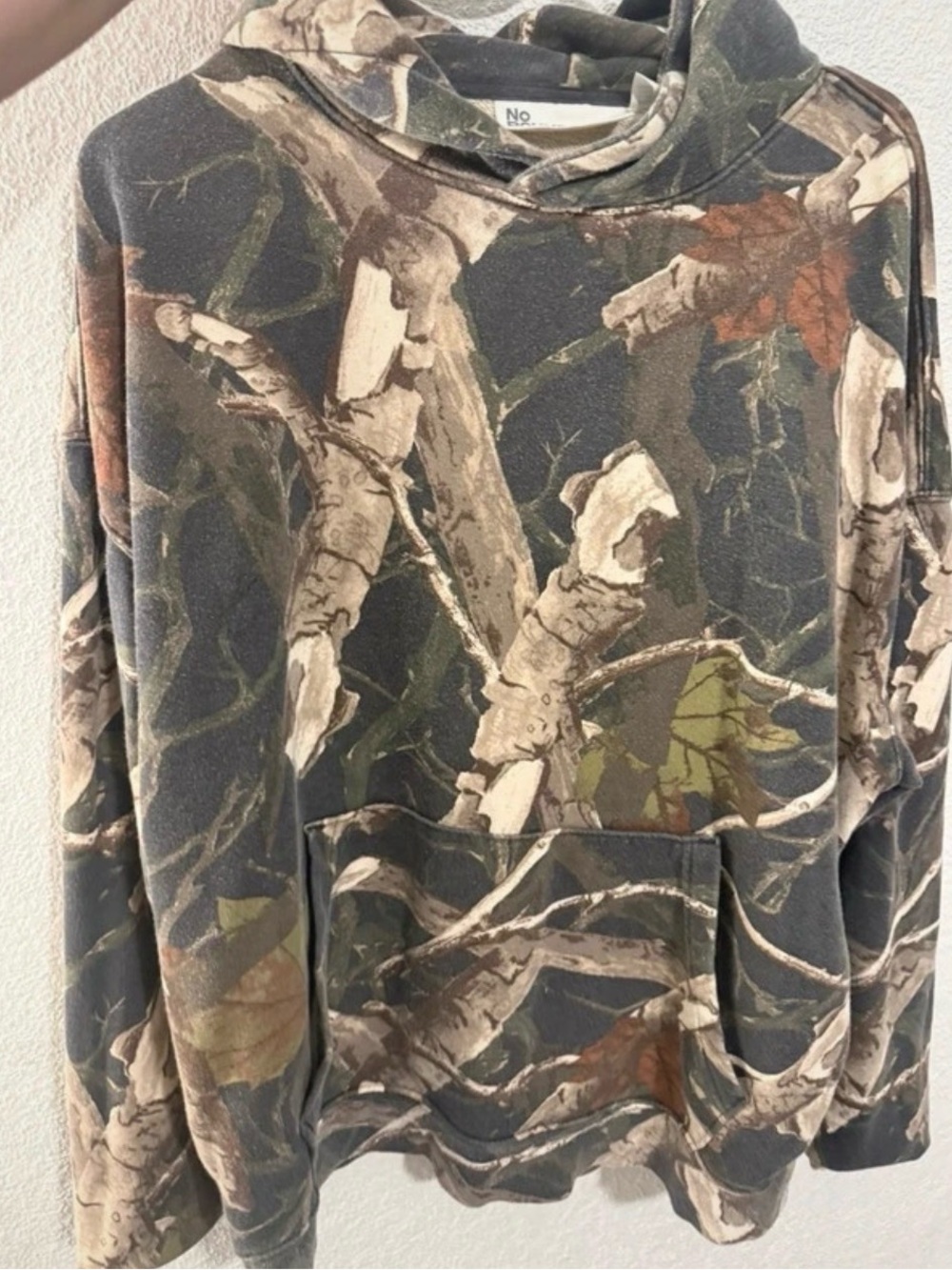 No Boundaries Men's Camouflage Crewneck Hoodie - Green/Brown/Gray